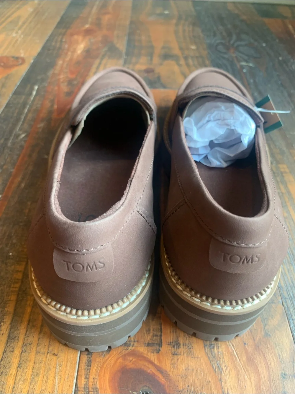 Toms Brown Nubuck-Style Women's Penny Loafers